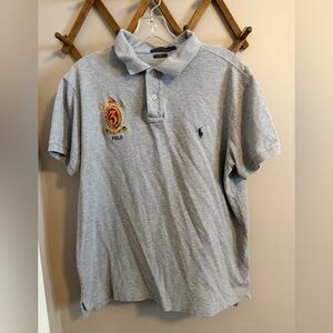 Polo Ralph Lauren Shirt Mens L Pony Short Sleeve Golf Lightweight Crest Custom